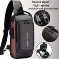 Anti-Theft Cross Body Bag With Password Lock Smooth Zippers And High-Capacity Storage For Secure Travel And Convenient Daily Use (Random Color)