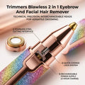 Flawless 2 In 1 Eyebrow And Facial Hair Remover Gentle Precise Portable Rechargeable Practical Choice For Smooth Skin And Daily Grooming