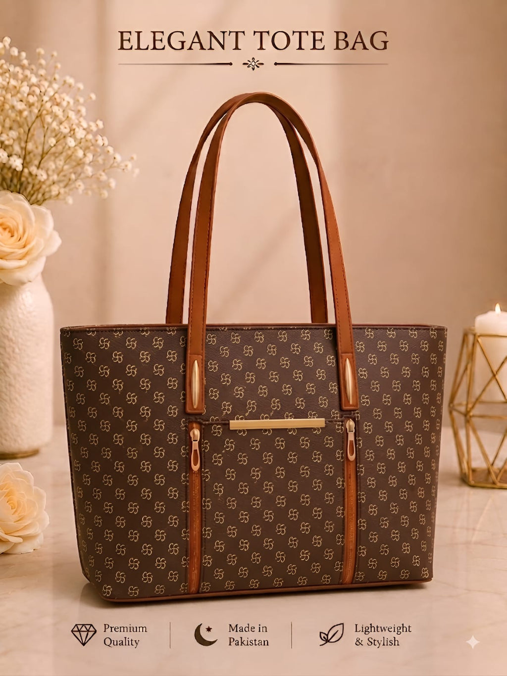 Pattern Tote Bag Stylish Durable Spacious Fashion Accessory Practical Choice For Daily Use Office College And Casual Outings