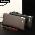 Baellerry Men's Long PU Leather Wallet Clutch with Wristlet Strap