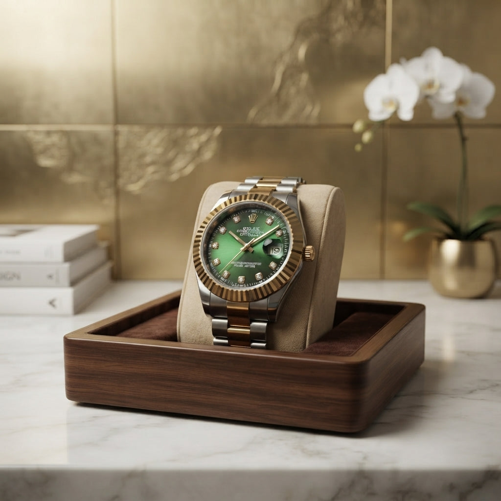 Rolex Oyster Perpetual Date just - Luxury Watch Designed for Time Display and Daily Time keeping Routine - Green Dial
