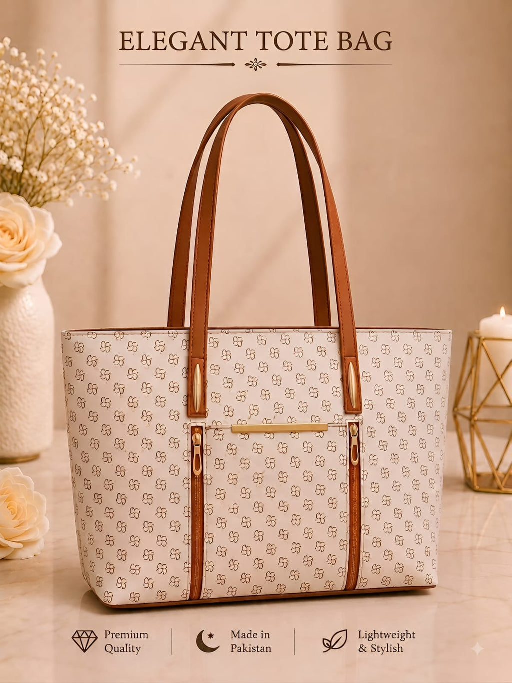 Pattern Tote Bag Stylish Durable Spacious Fashion Accessory Practical Choice For Daily Use Office College And Casual Outings