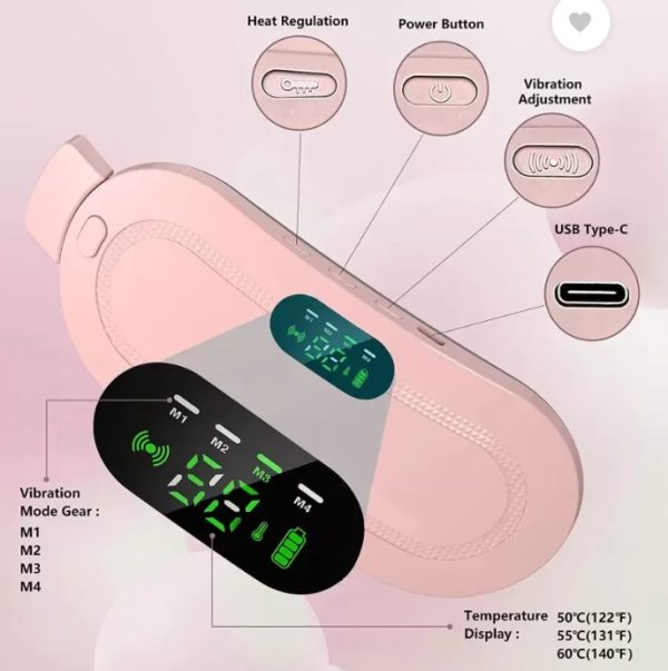 Portable Menstrual Heating Cramp Pad Belt For Women - Wellness Accessory Designed For Personal Comfort And Daily Relaxation Routine
