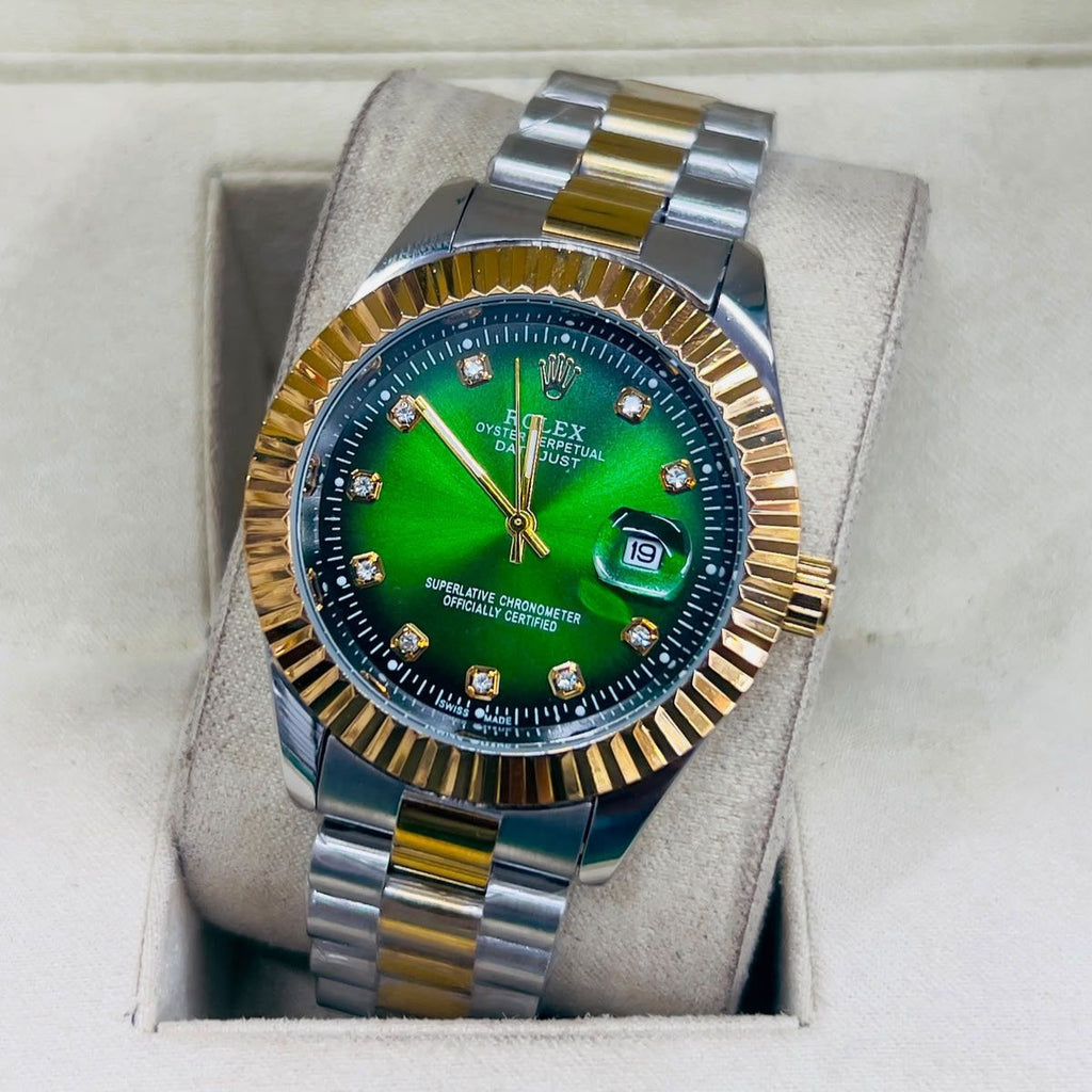 Rolex Oyster Perpetual Date just - Luxury Watch Designed for Time Display and Daily Time keeping Routine - Green Dial