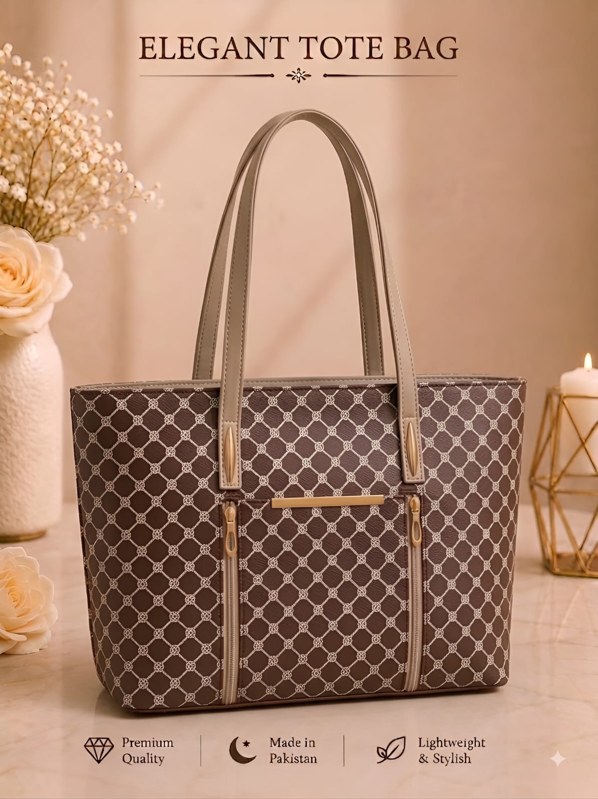 Pattern Tote Bag Stylish Durable Spacious Fashion Accessory Practical Choice For Daily Use Office College And Casual Outings