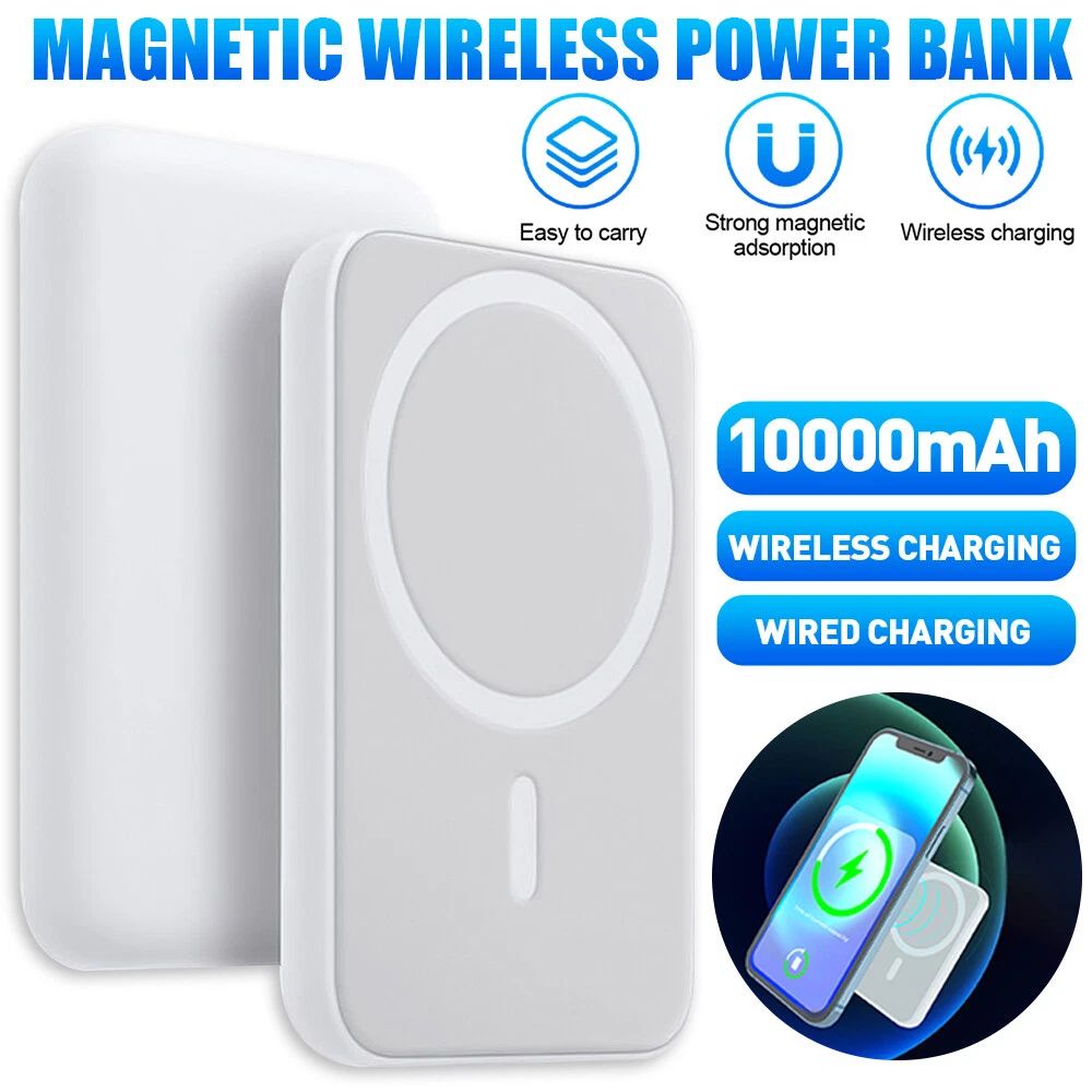 10000mAh Magnetic Wireless Power Bank - Fast Charging Android and iPhone both Suitable Power Bank