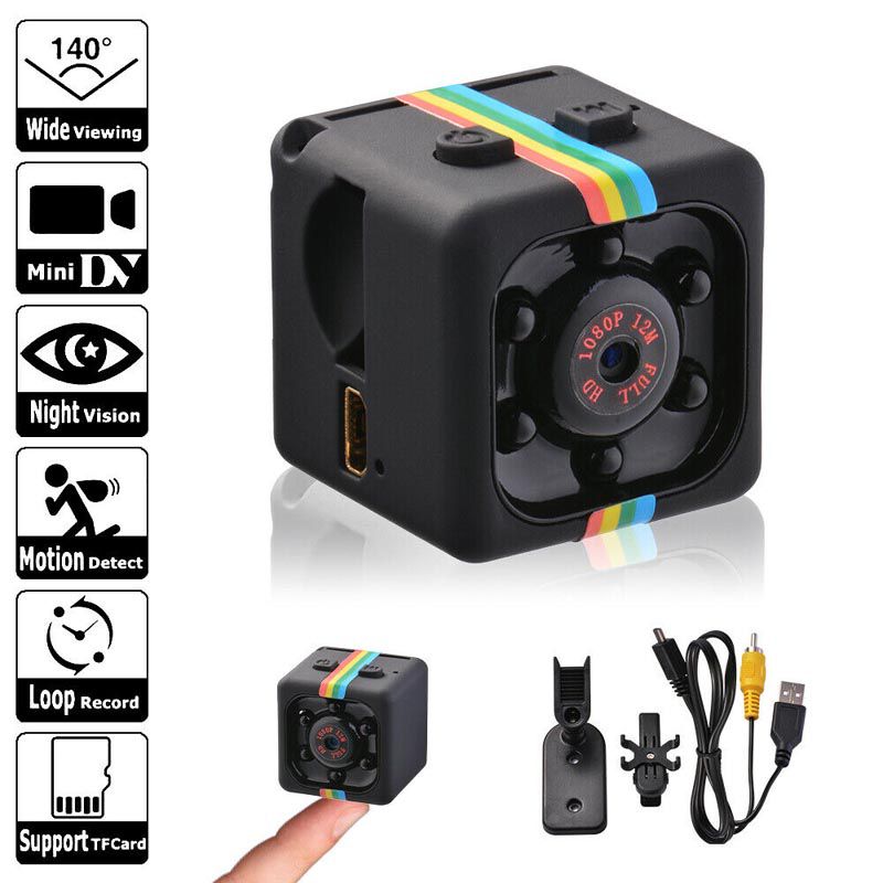 SQ11 Mini HD Dash Cam Compact Car Camera with Night Vision Motion Detection and HD Video Recording for Car Security and Recording