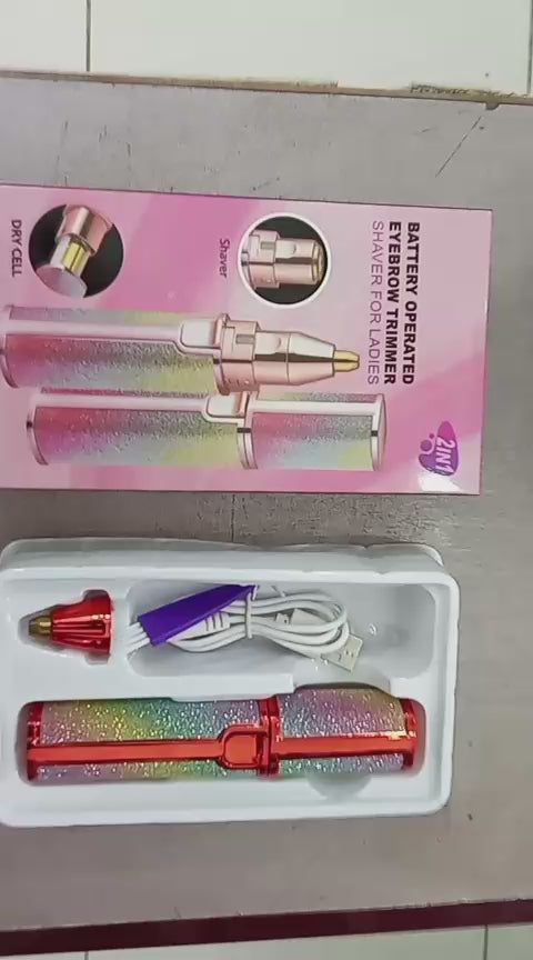 Flawless 2 In 1 Eyebrow And Facial Hair Remover Gentle Precise Portable Rechargeable Practical Choice For Smooth Skin And Daily Grooming